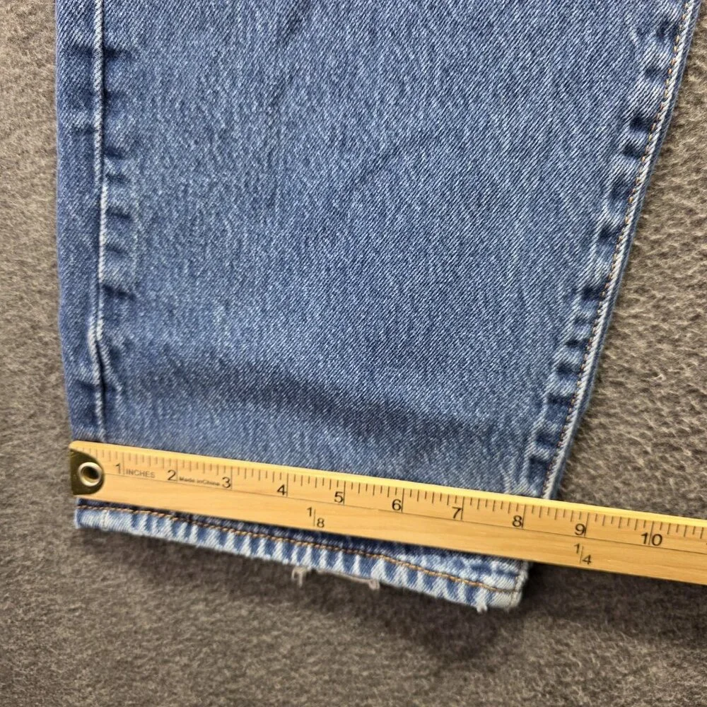 Levis 501 Jeans Mens 40x30 Blue Button Fly Straight Leg Denim Medium Wash - Picture 8 of 11